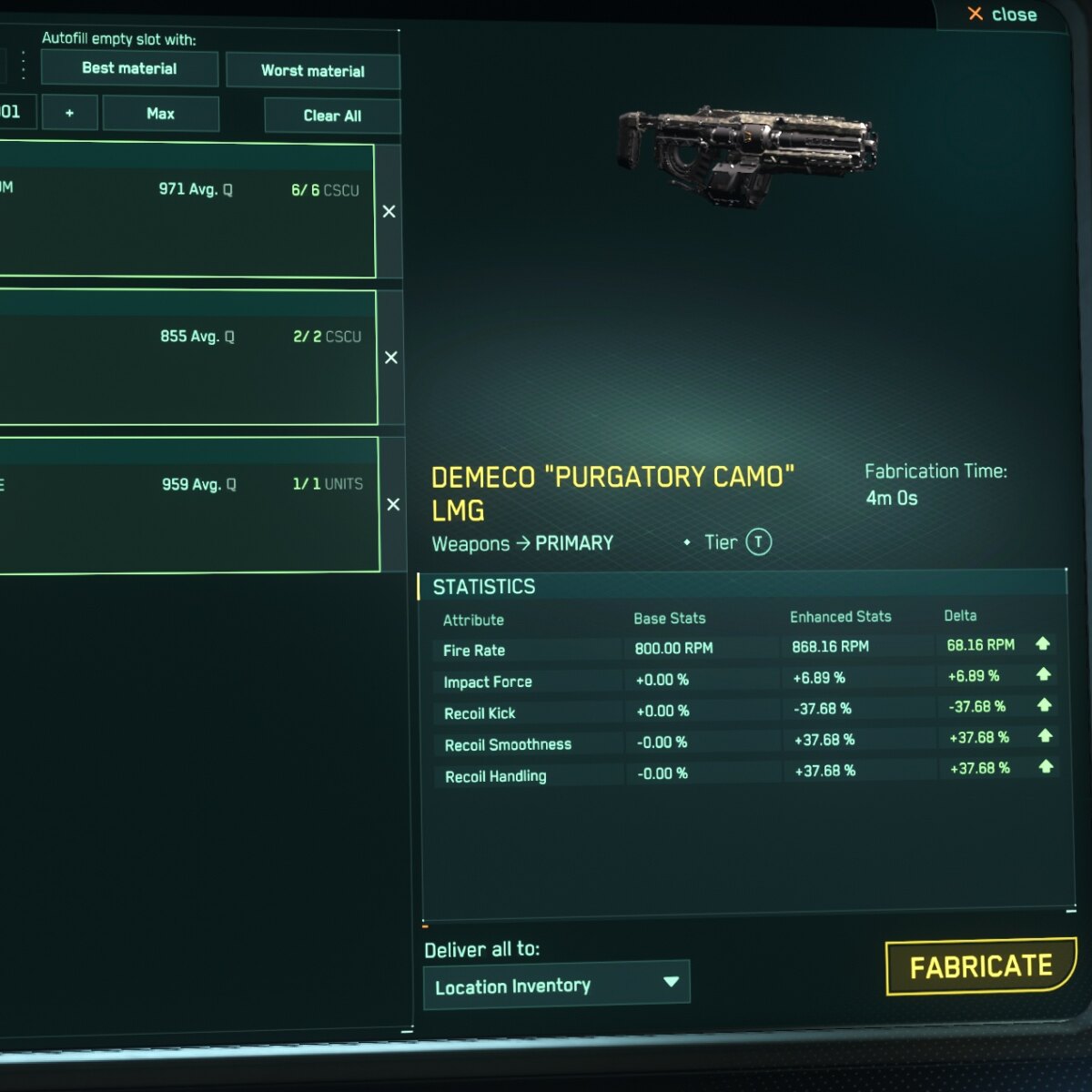 Crafted 971Q,855Q,959Q Demeco Purgatory Camo LMG